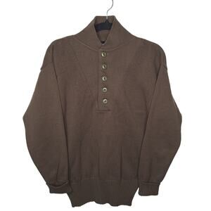 DSCP Garrison Collection Henley Sweater Men's Medium 38-40 OD Brown US Army